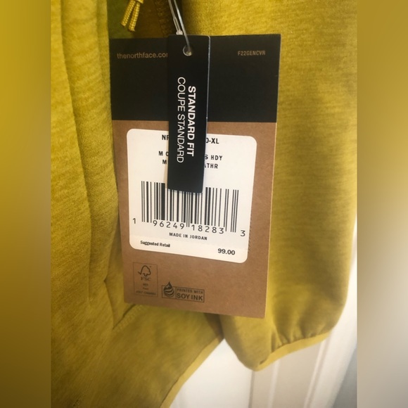 The North Face NWT Men’s Canyonlands Full-Zip Hooded Gld Jacket NF0A5G9V Size XL - Picture 9 of 10